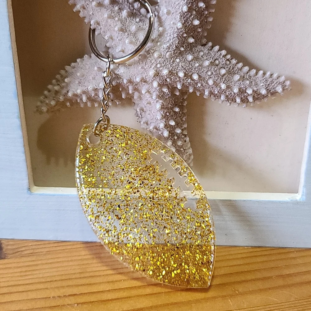 football resin keychain